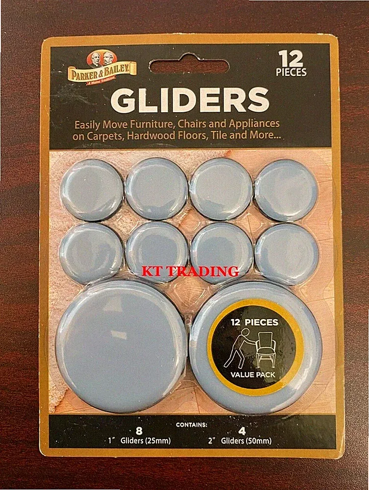 (12-Pk) PARKER & BAILEY Furniture Cabinet Appliances REUSABLE PROTECTIVE GLIDERS