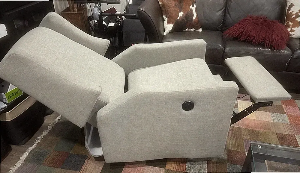 Living Spaces Cade Fabric Power Recliner