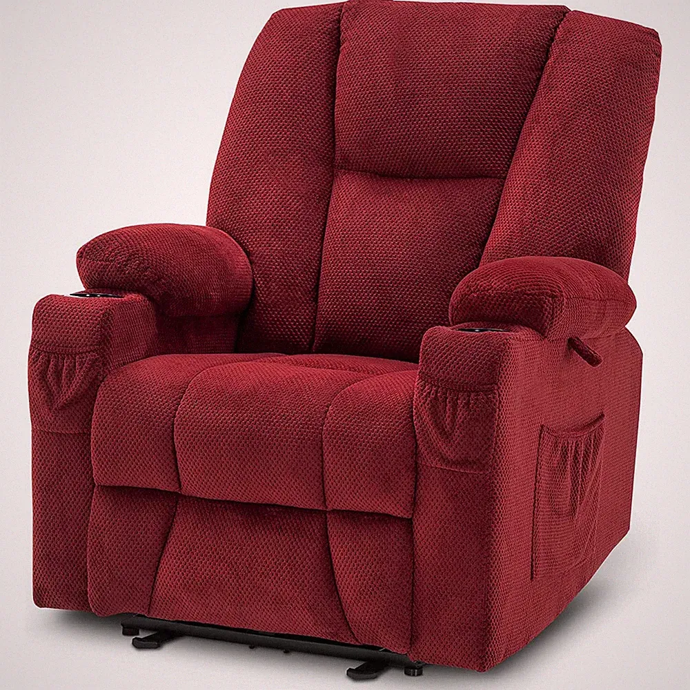 Lovupet Fabric Electric Power Recliner Chair with Heat and Massage 8015